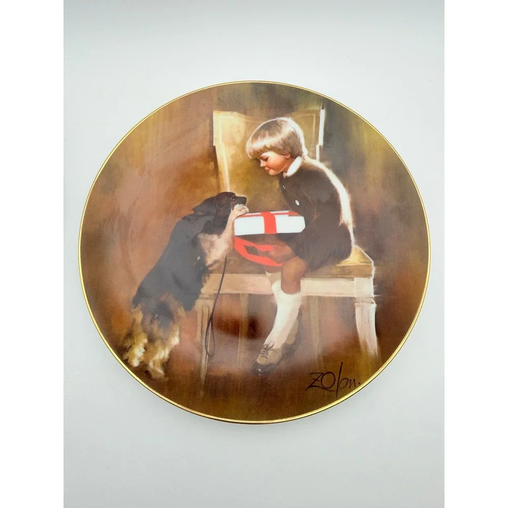Donald Zolan American Artists Collector Plates 1984 Gift for Grandma Set of 2